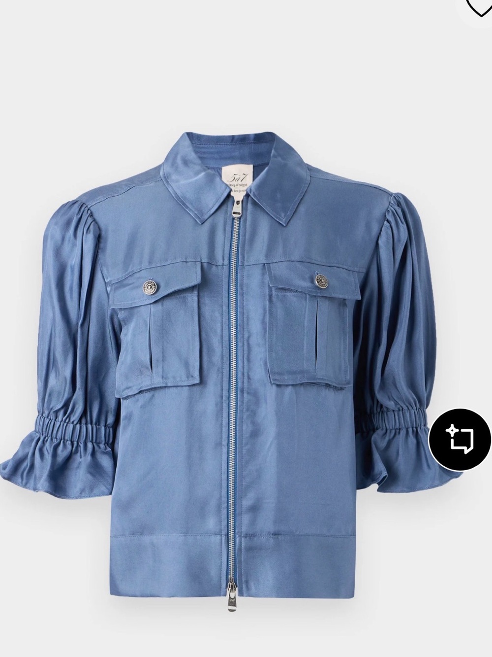 Holly Puff-Sleeve Utility Jacket size Large